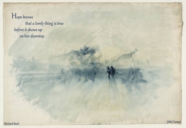 Figures in a Storm circa 1835-45 by Joseph Mallord William Turner 1775-1851